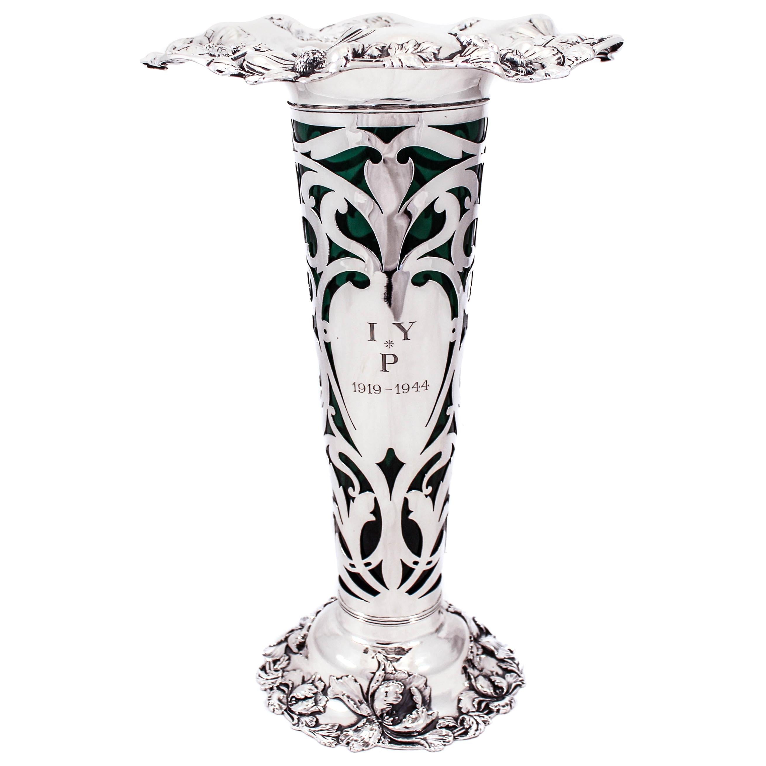 Sterling Art Nouveau Vase