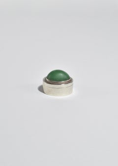 Sterling Aventurine Pill Box