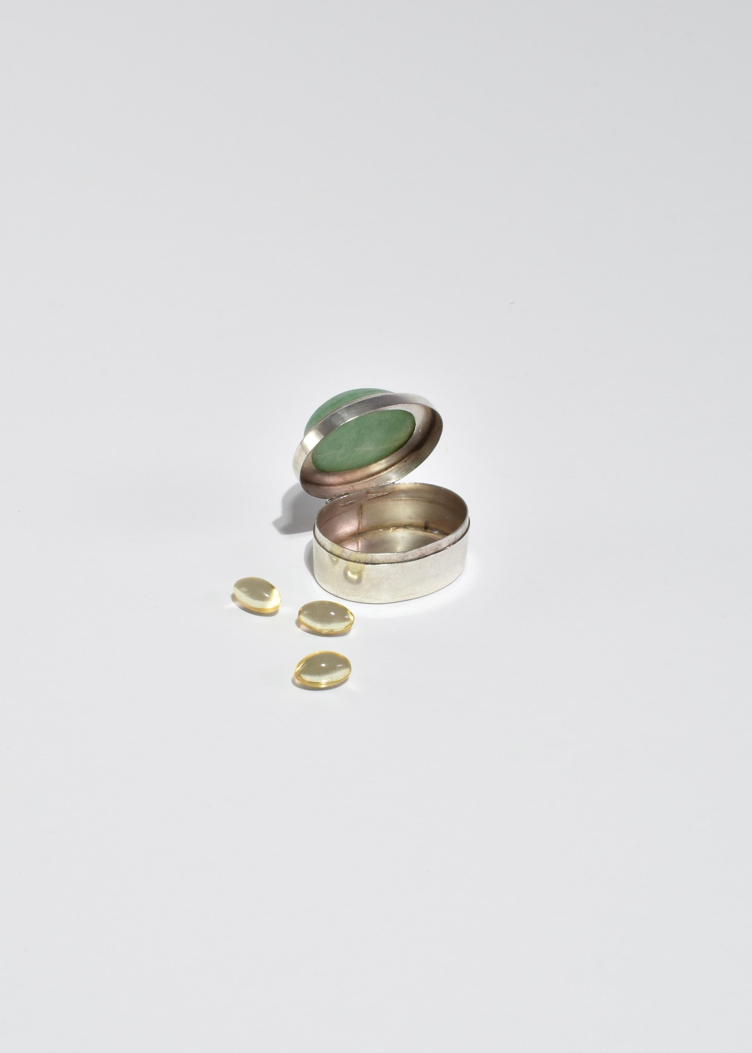 Mexican Sterling Aventurine Pill Box