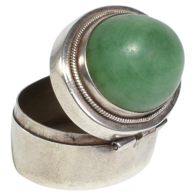 Sterling Aventurine Pill Box