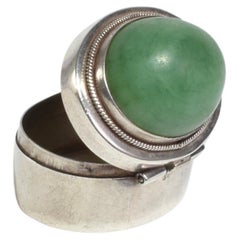 Sterling Aventurine Pill Box