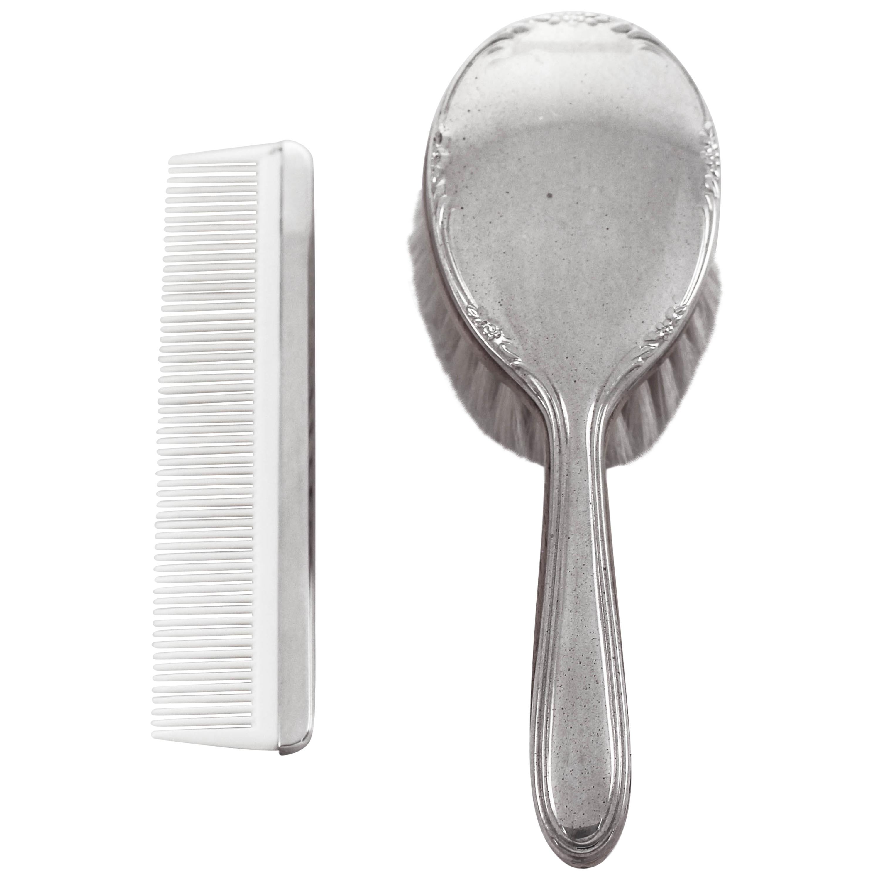 Sterling Baby Brush and Comb Set For Sale