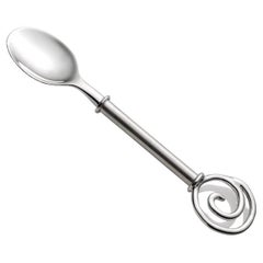 Sterling Baby Spoon w/ Spiral Teething End 