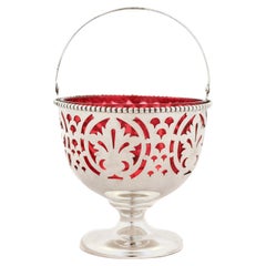 Sterling Basket with Ruby Liner