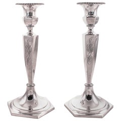 Sterling Beaded Candlesticks