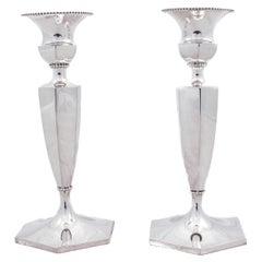 Sterling Beaded Candlesticks