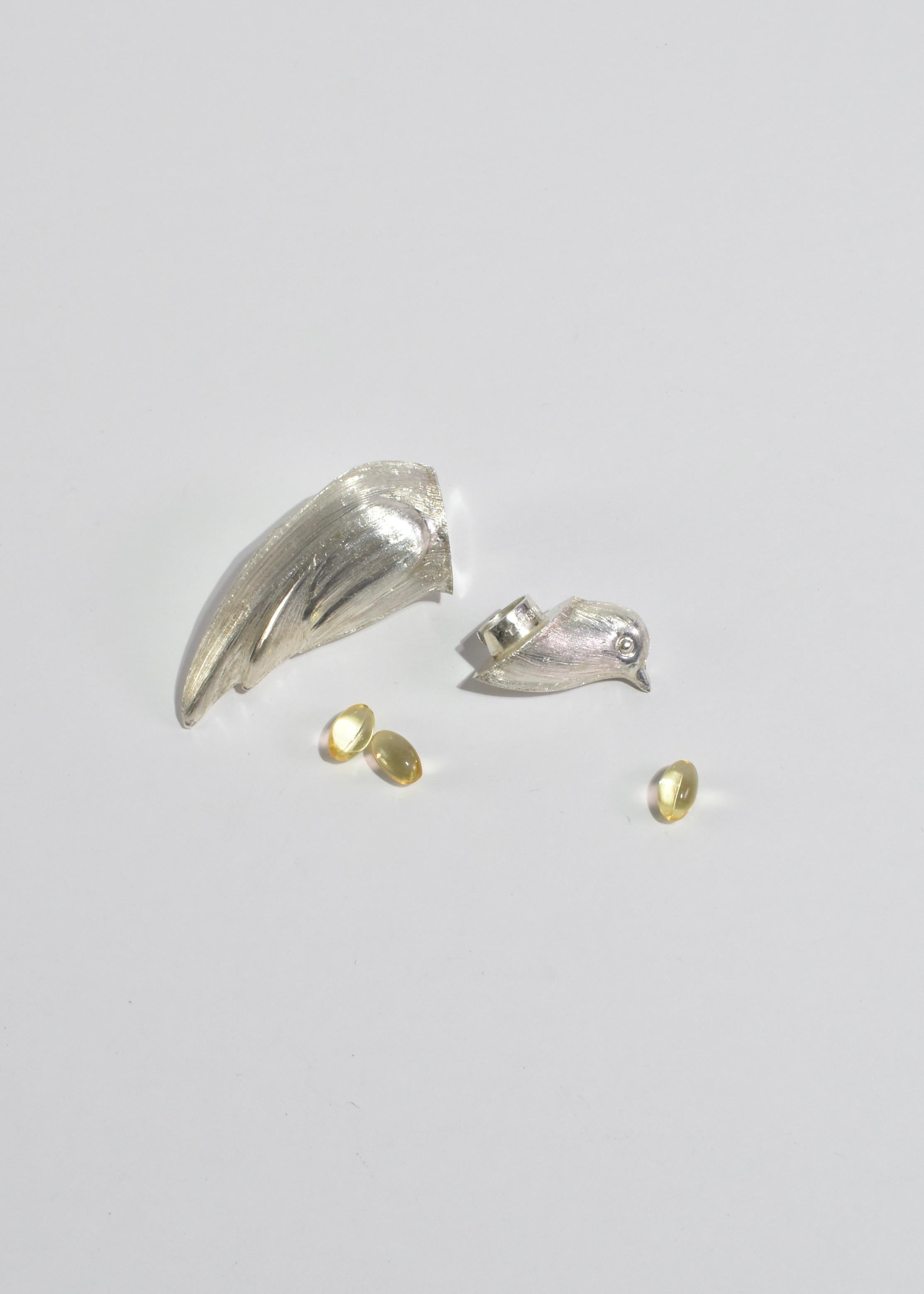 Sterling Bird Pill Box In condizioni ottime in vendita a Richmond, VA