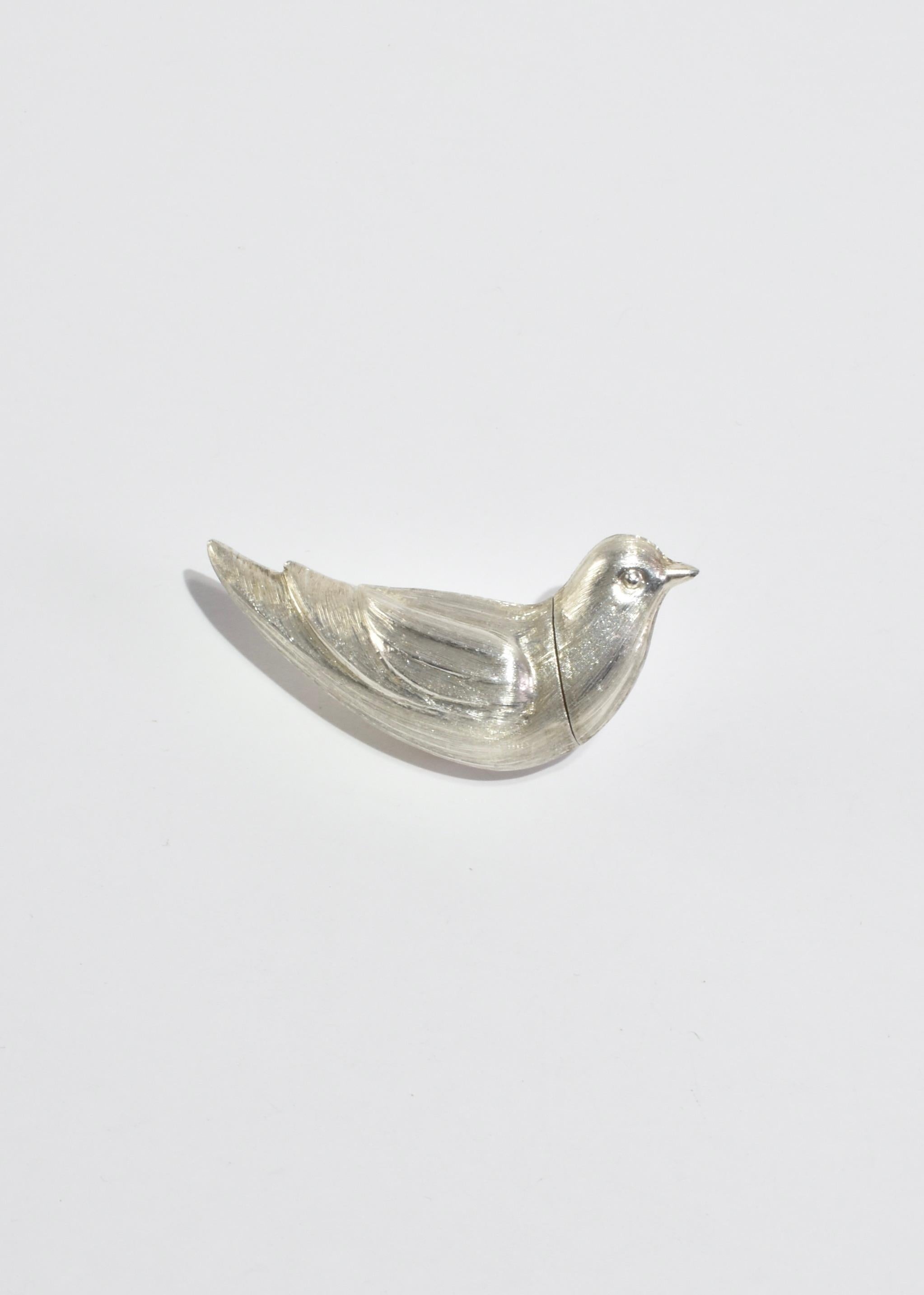 Argento 925 Sterling Bird Pill Box in vendita