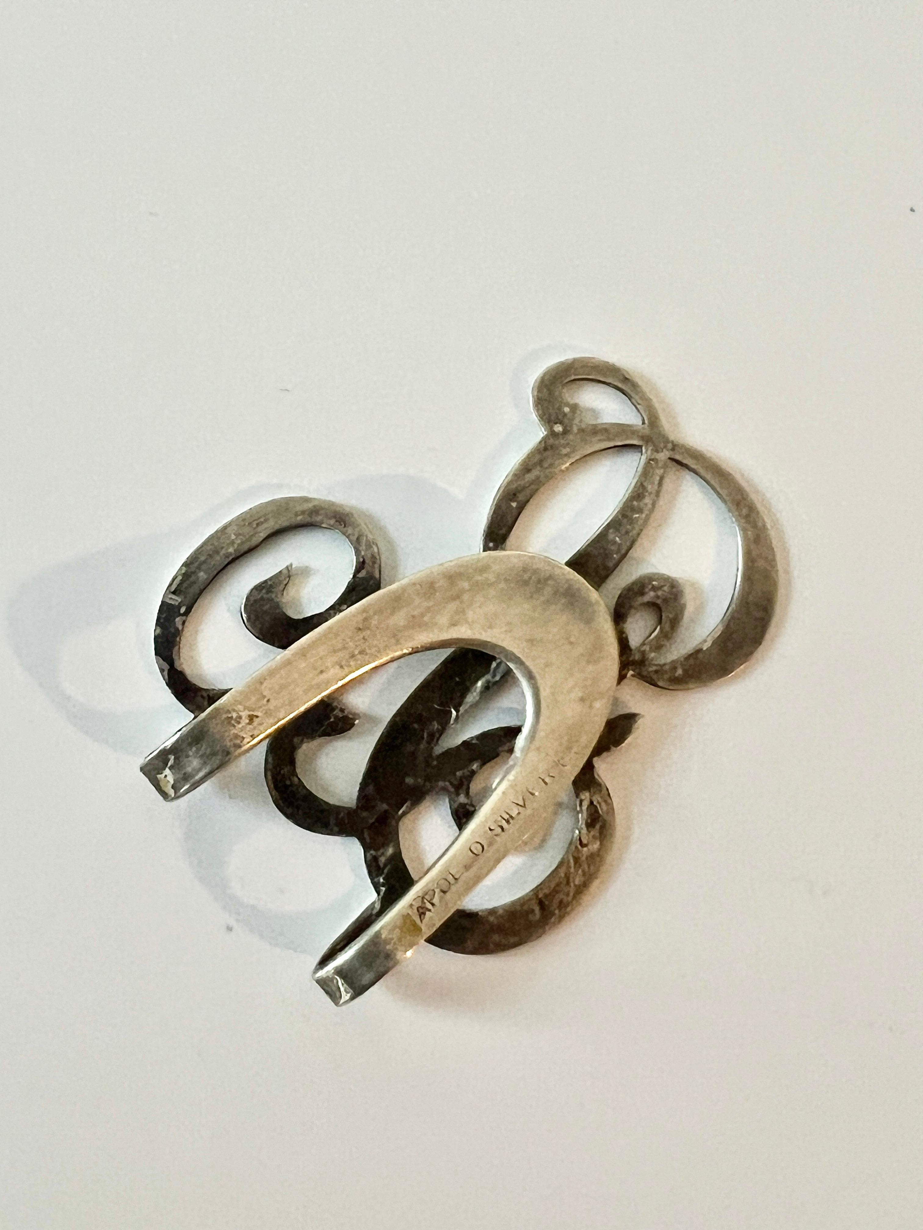 French Sterling Bookmark with Letter R For Sale