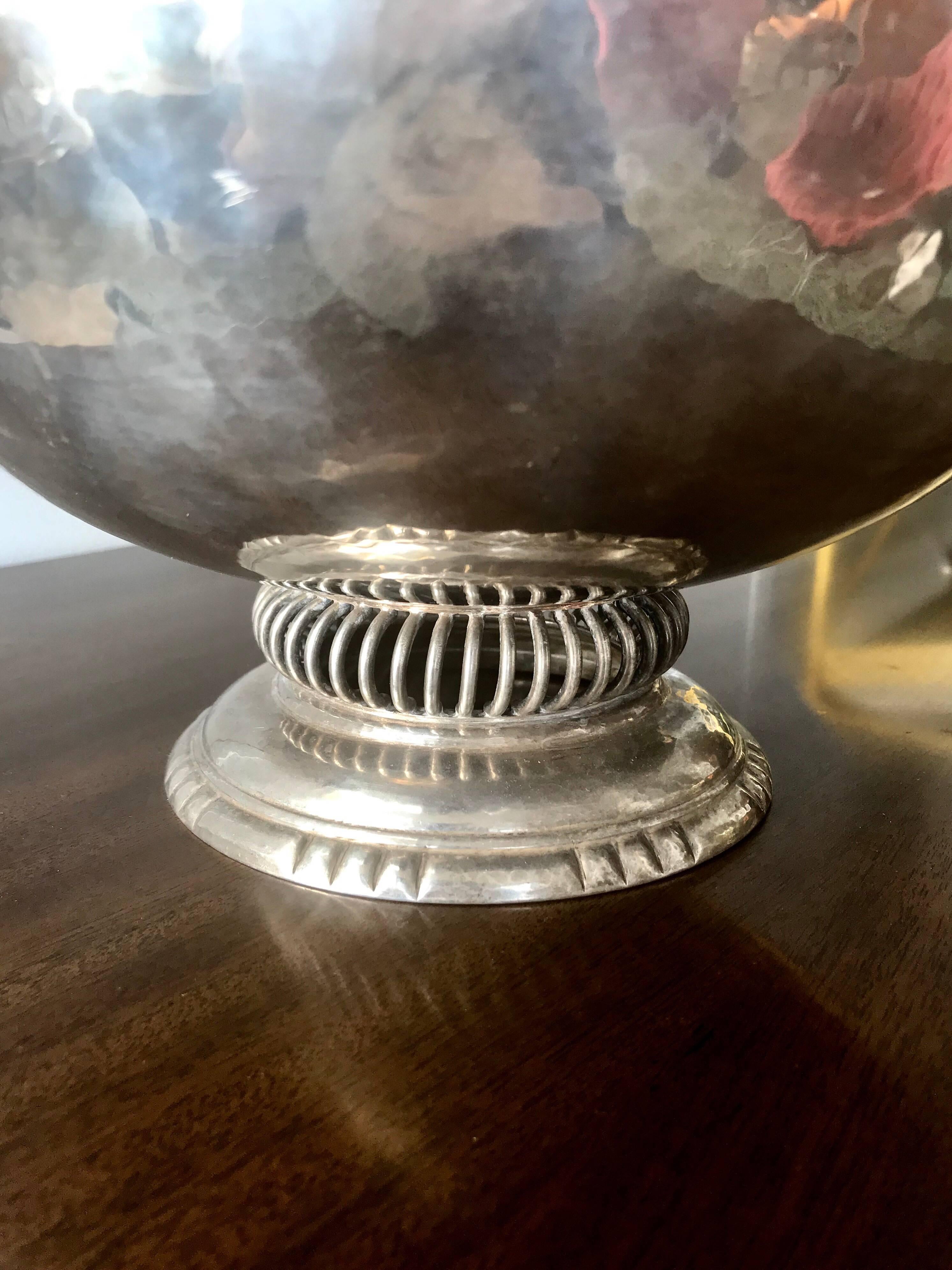 Mid-20th Century Sterling Bowl by Fischer For Sale