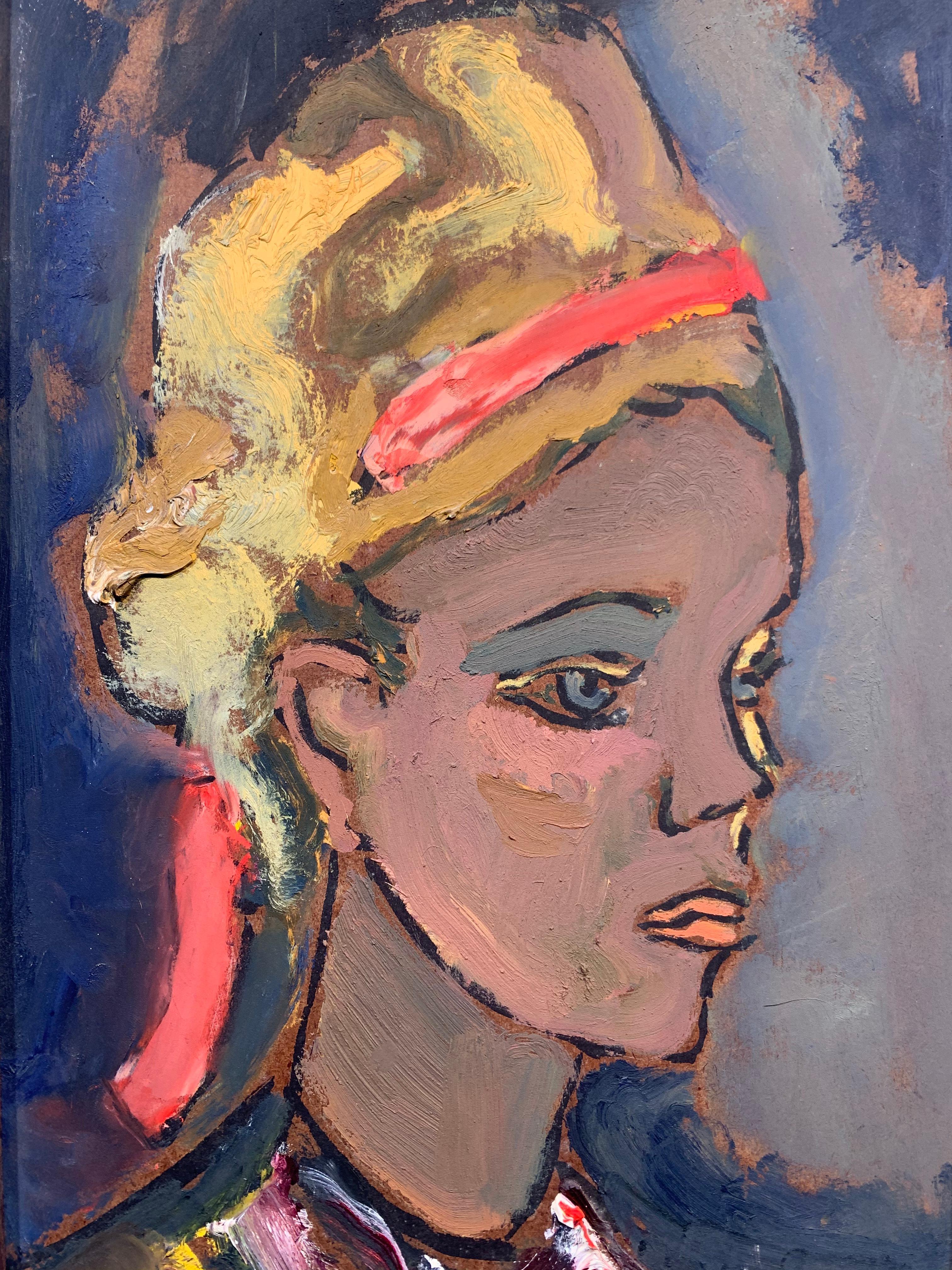 Portrait of a Young Woman - Painting by Sterling Boyd Strauser