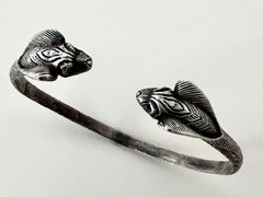 Sterling Bracelet with Cobra Heads