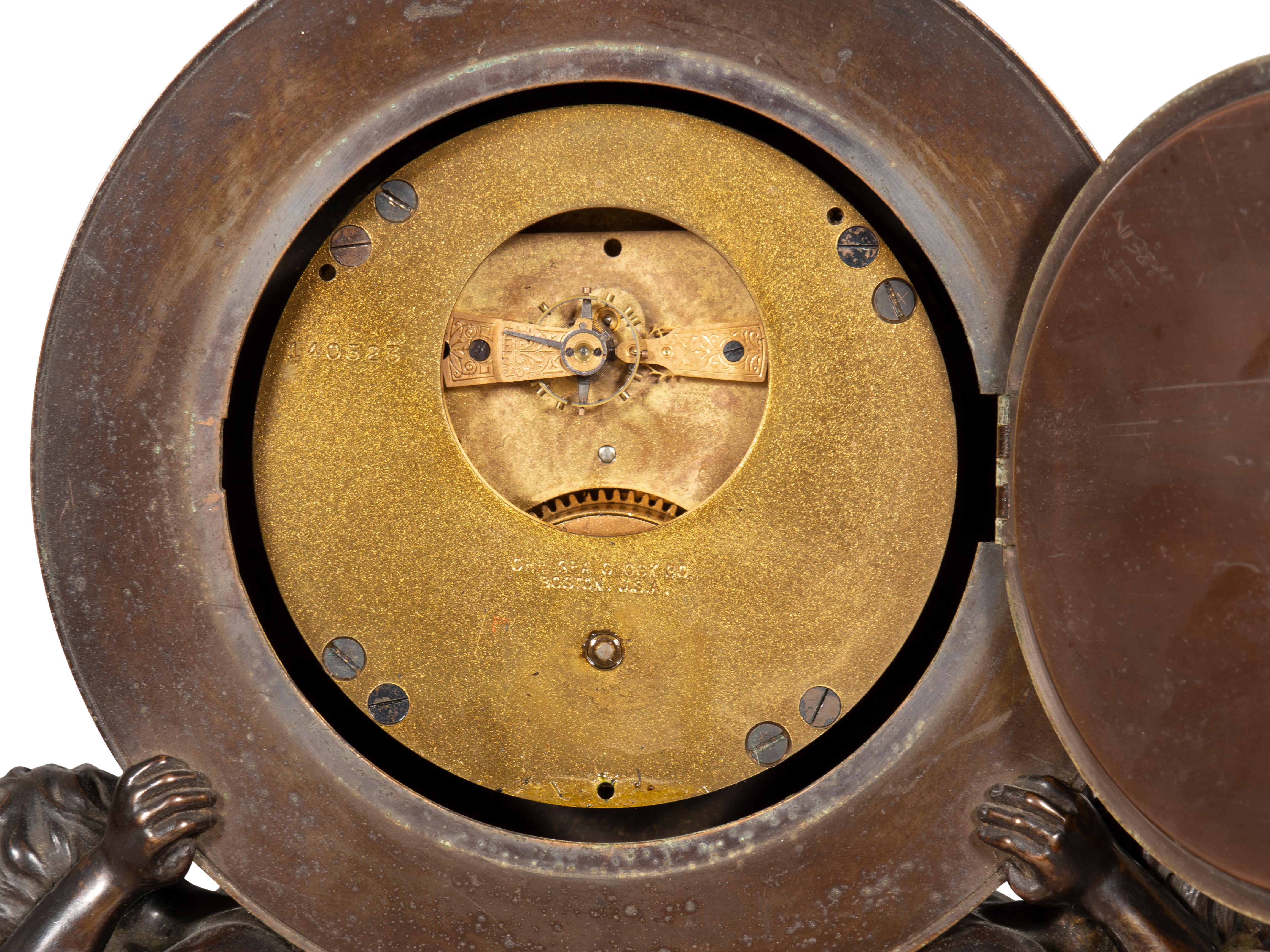 Reloj de chimenea Sterling Bronze Company en venta 8