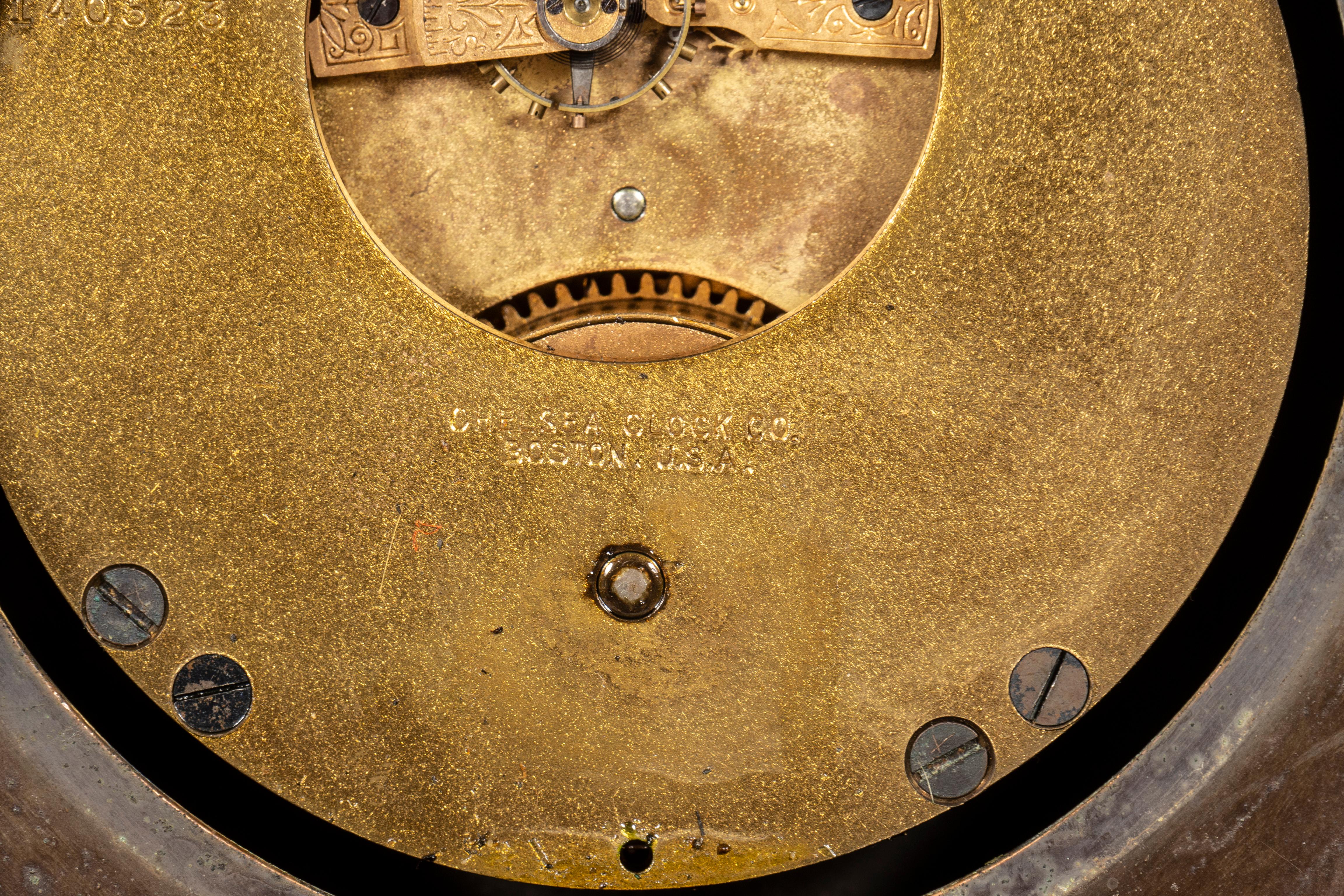 Sterling Bronze Unternehmen Mantle Clock im Angebot 9