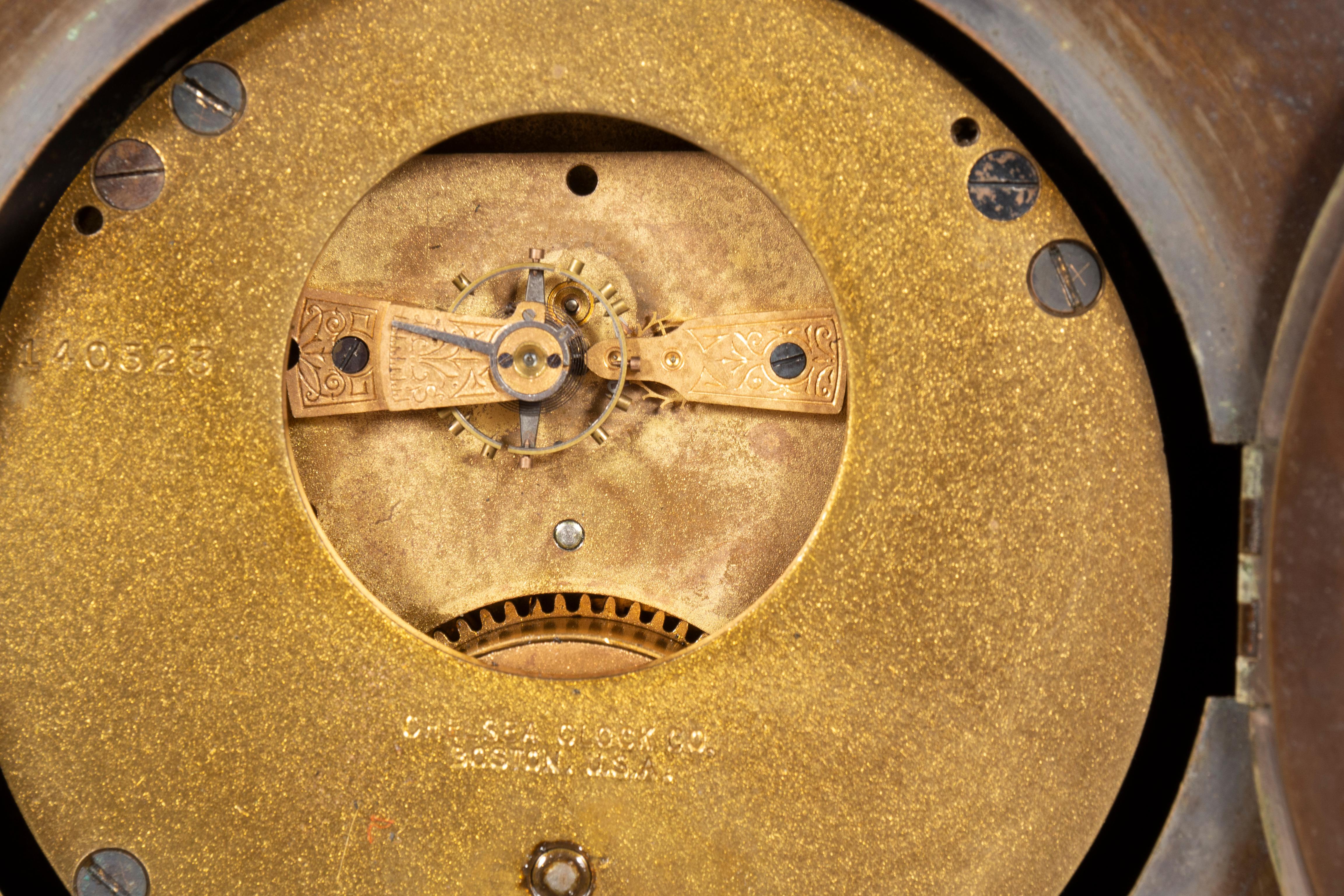 Sterling Bronze Unternehmen Mantle Clock im Angebot 10