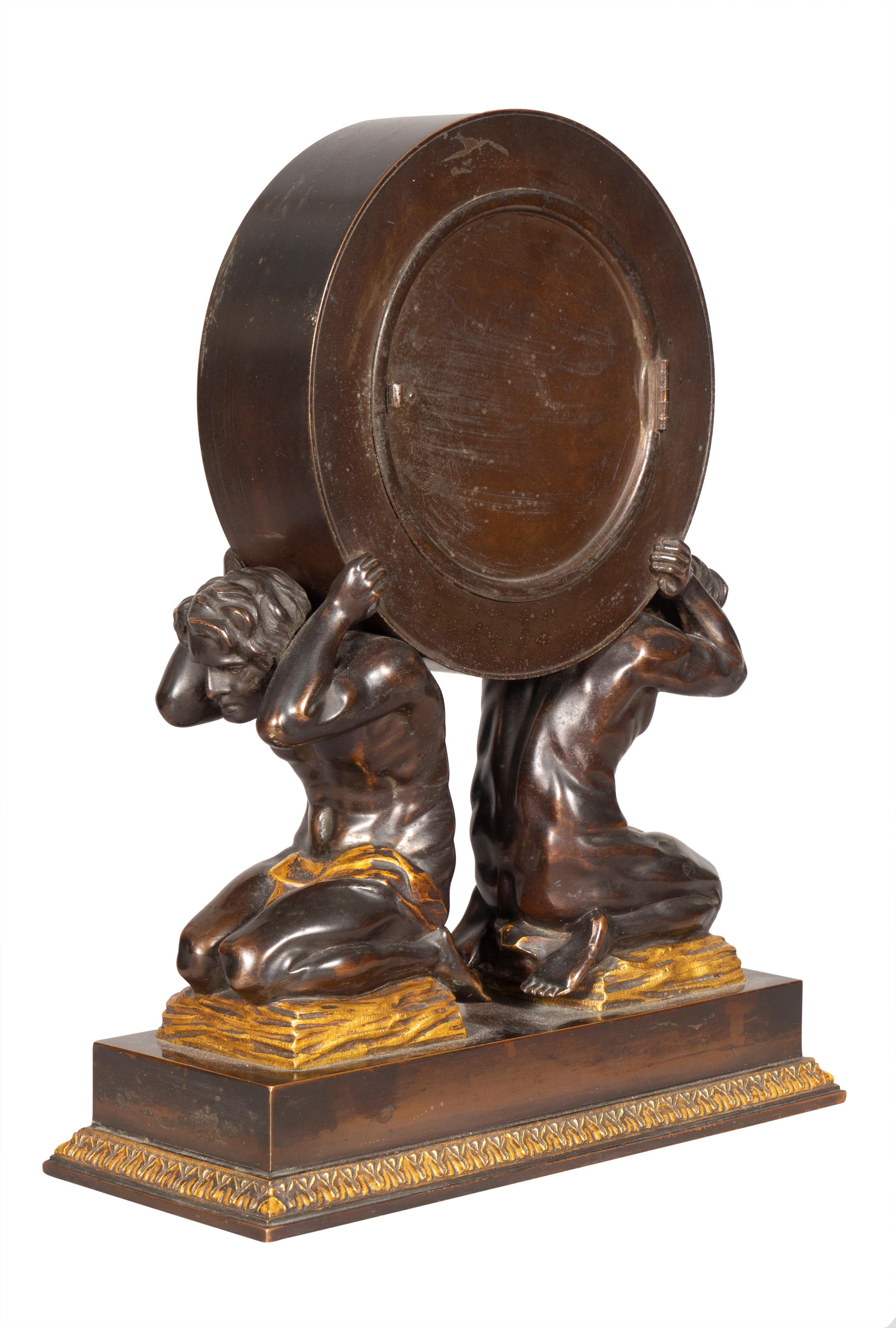 Reloj de chimenea Sterling Bronze Company siglo XX en venta