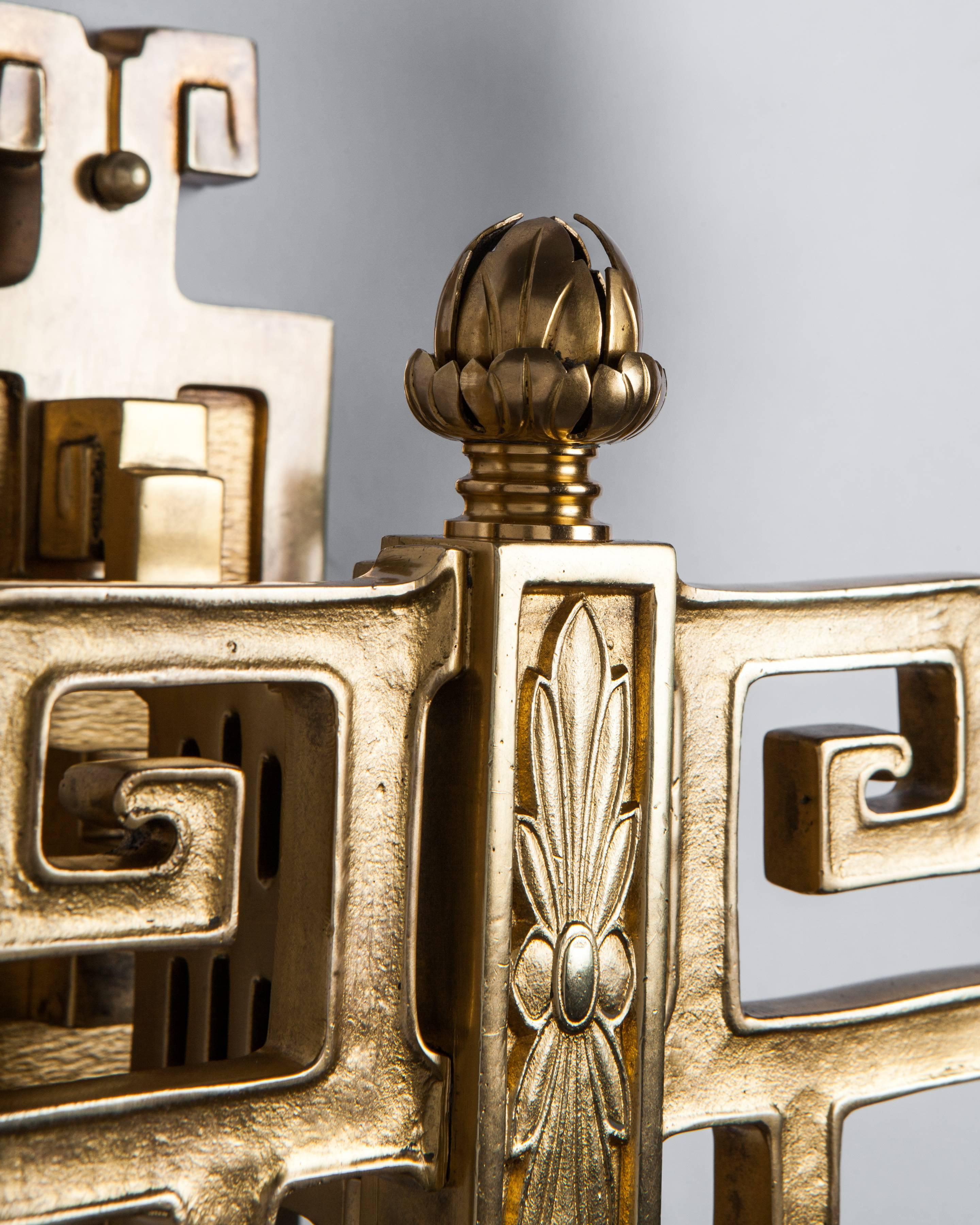 Chinoiserie Sterling Bronze Sconces, circa 1910