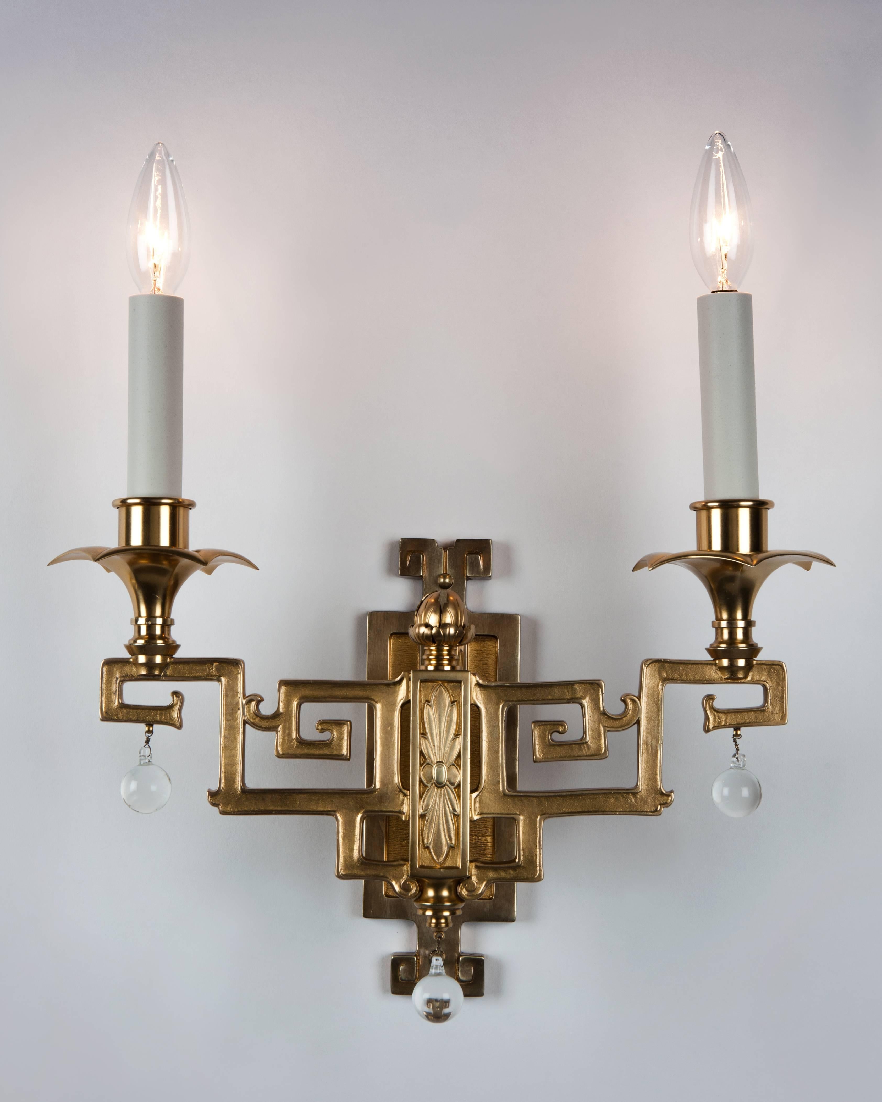 Cast Sterling Bronze Sconces, circa 1910