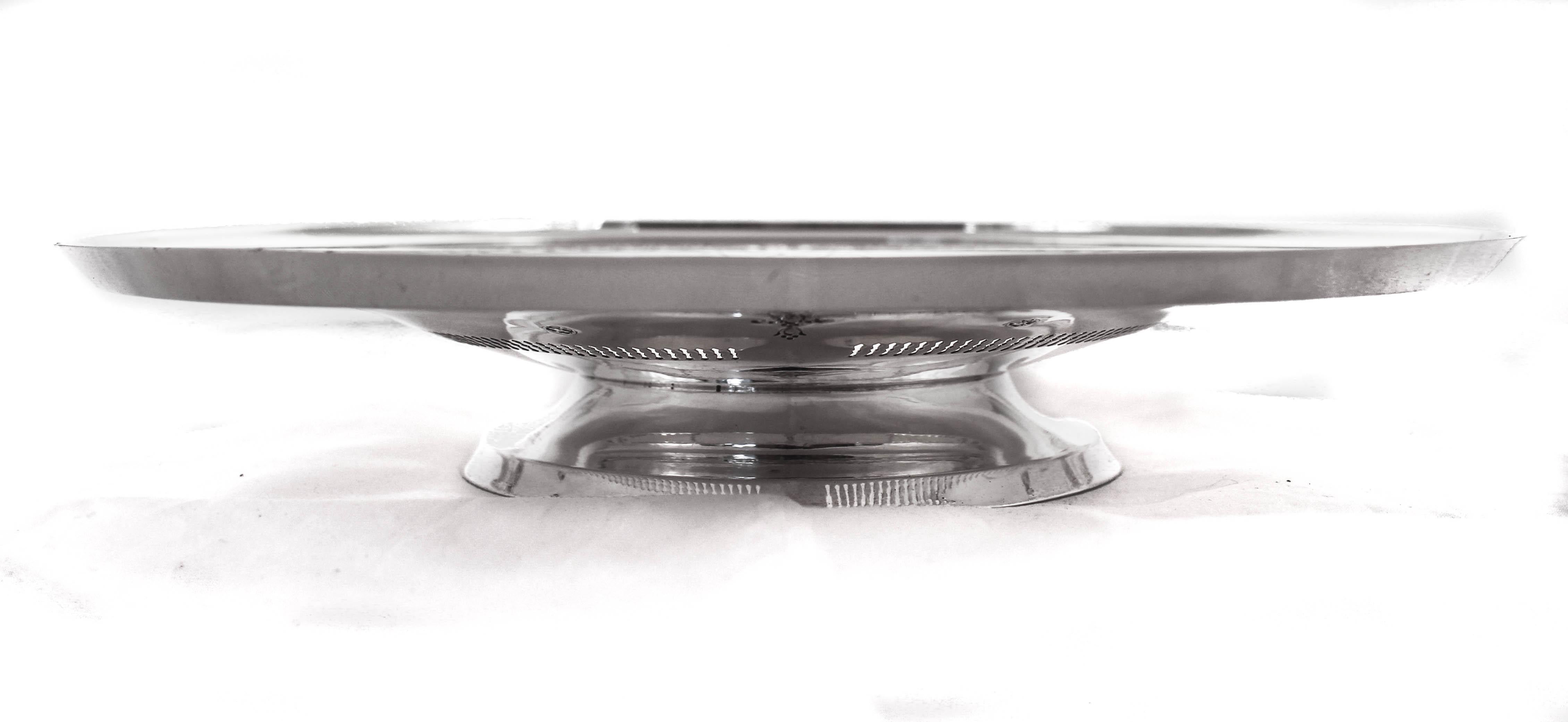 Early 20th Century Sterling Cake Plate