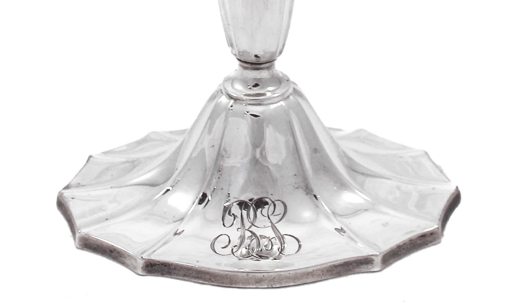 Candeleros de plata, 1916 principios del siglo XX en venta