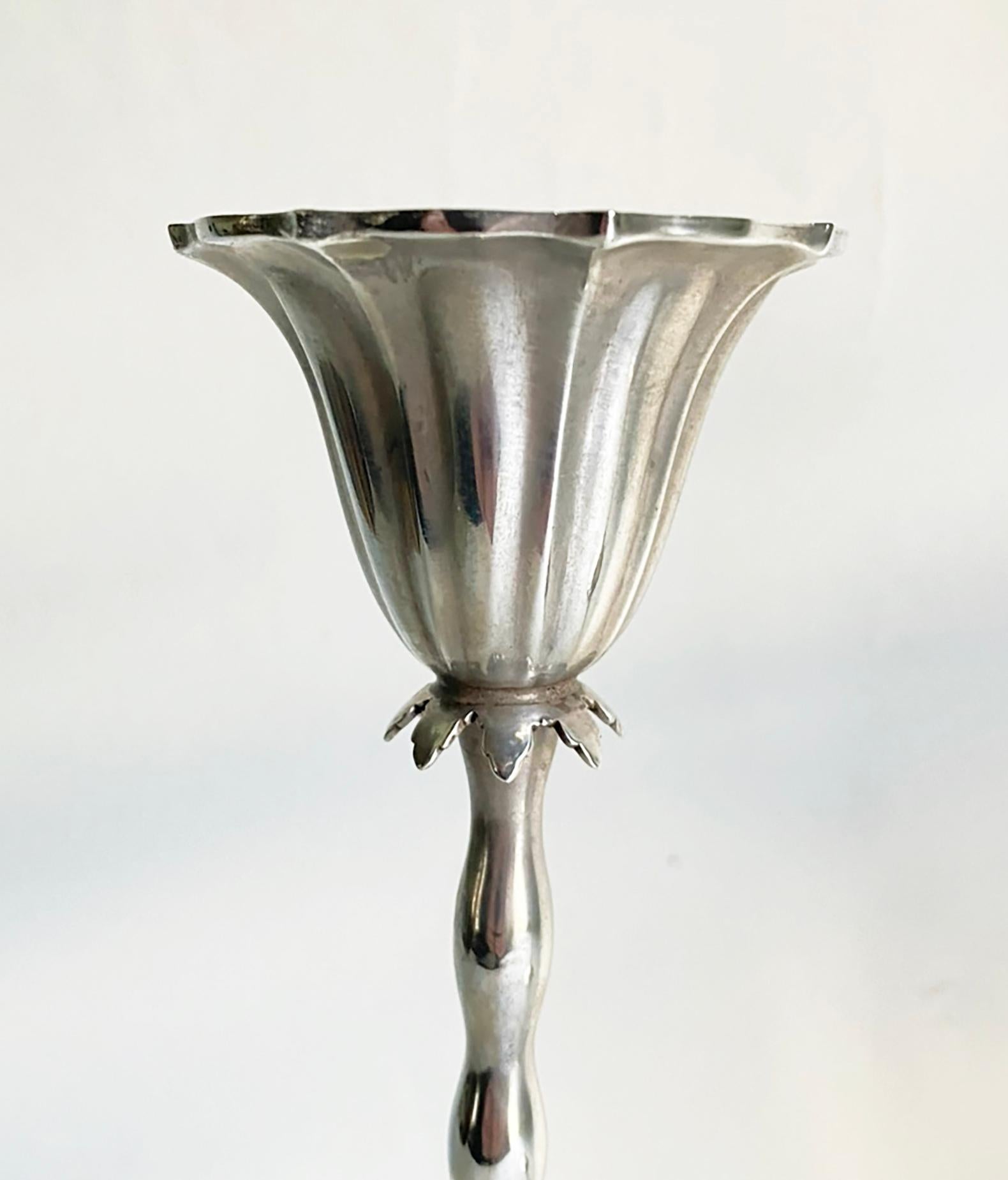 Candelieri in sterlina di Reed & Barton nello stile di Josef Hoffmann c. 1928 4