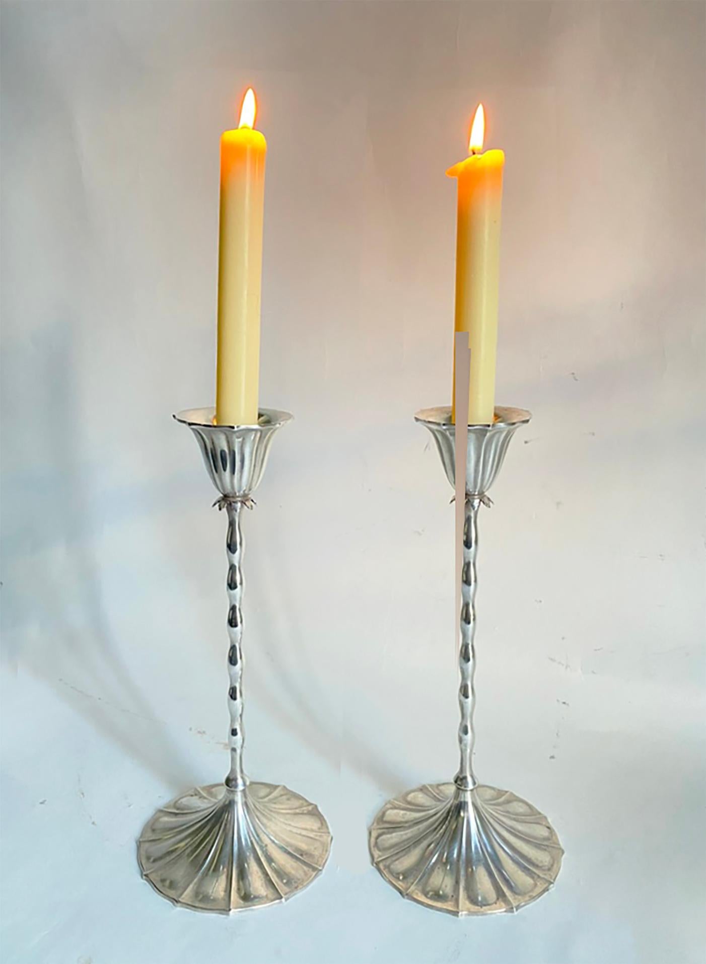 Candelieri in sterlina di Reed & Barton nello stile di Josef Hoffmann c. 1928 9