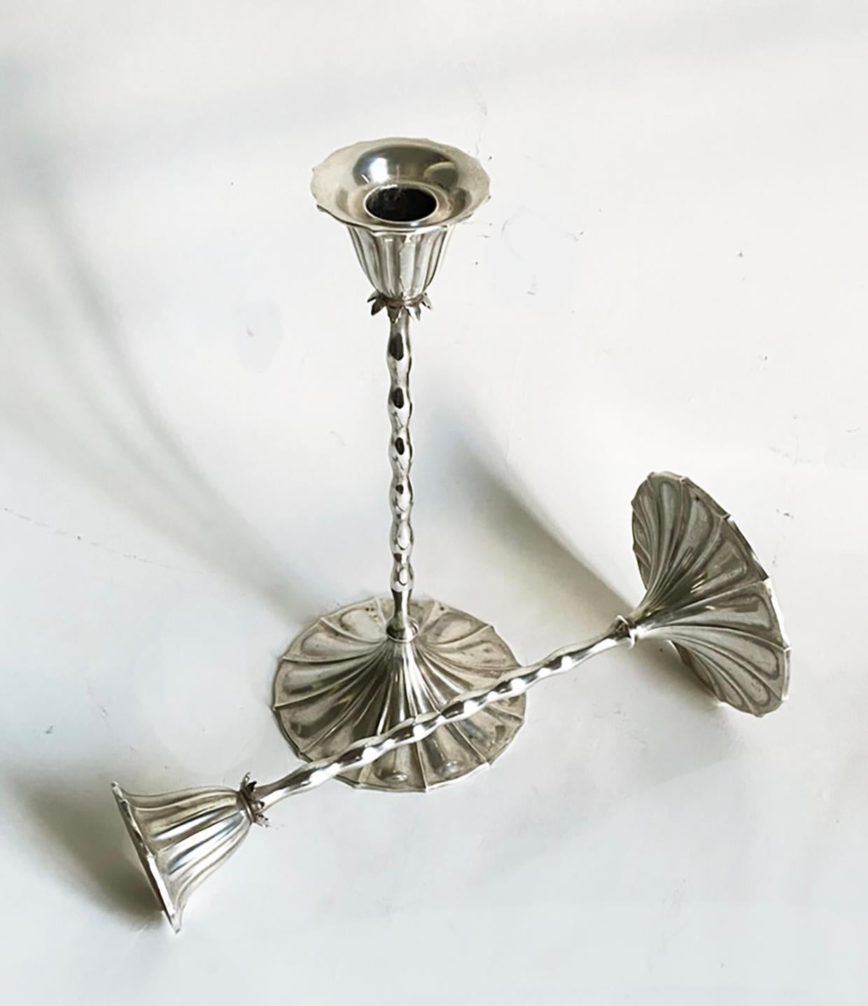 Art Déco Candelieri in sterlina di Reed & Barton nello stile di Josef Hoffmann c. 1928