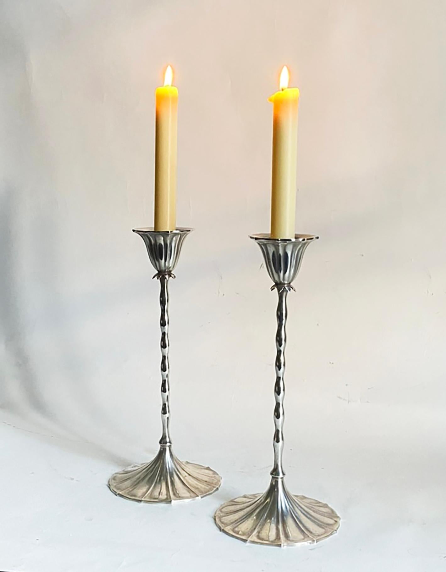 Candelieri in sterlina di Reed & Barton nello stile di Josef Hoffmann c. 1928 1