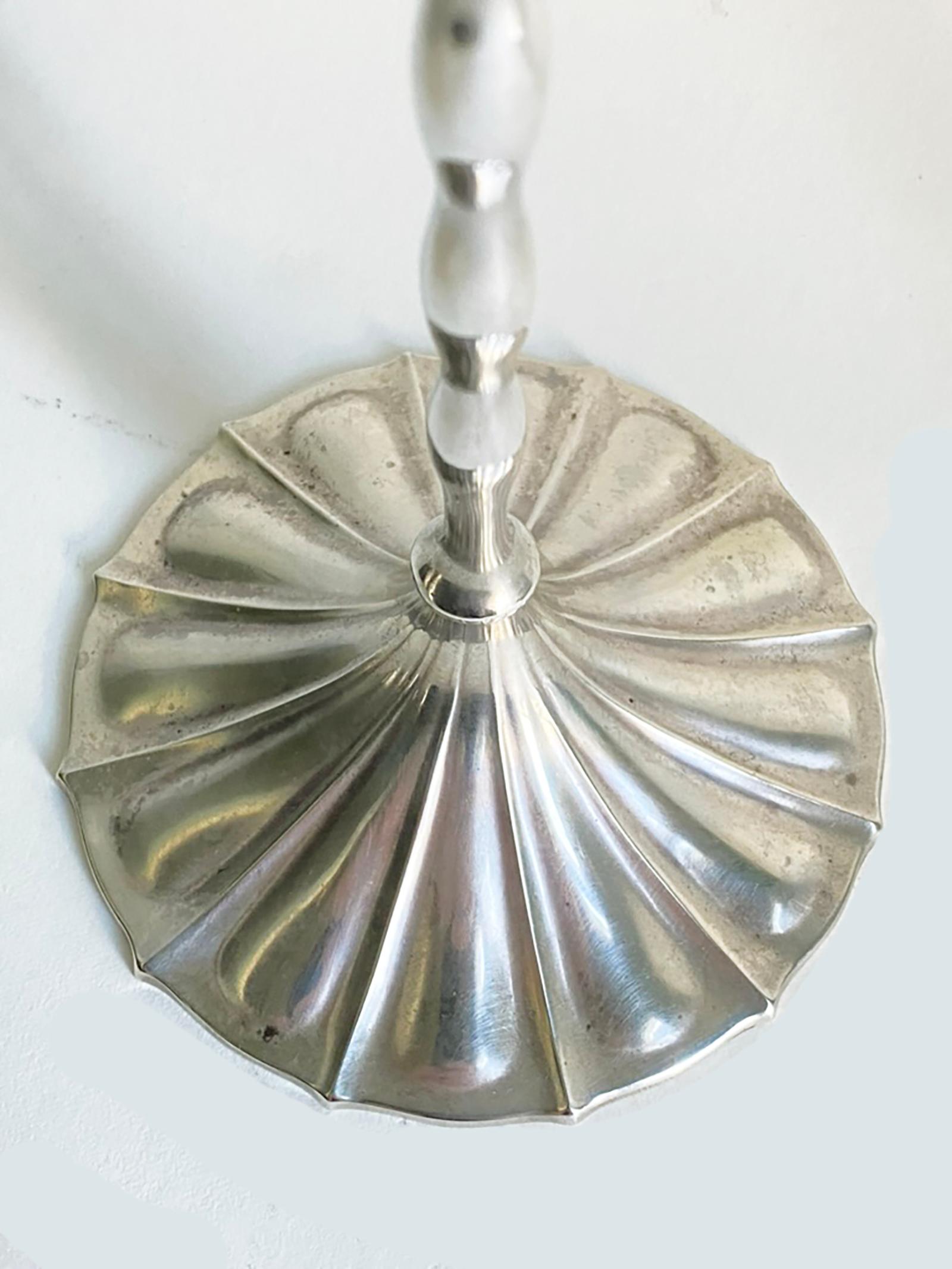 Candelieri in sterlina di Reed & Barton nello stile di Josef Hoffmann c. 1928 2