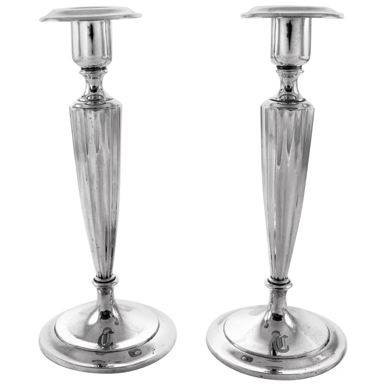 Sterling Candlesticks by Shreve at 1stDibs