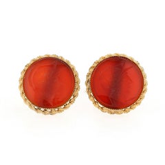 Sterling Carnelian Vintage Ancient Warrior Mens Cufflinks 925 Gold Pltd Intaglio