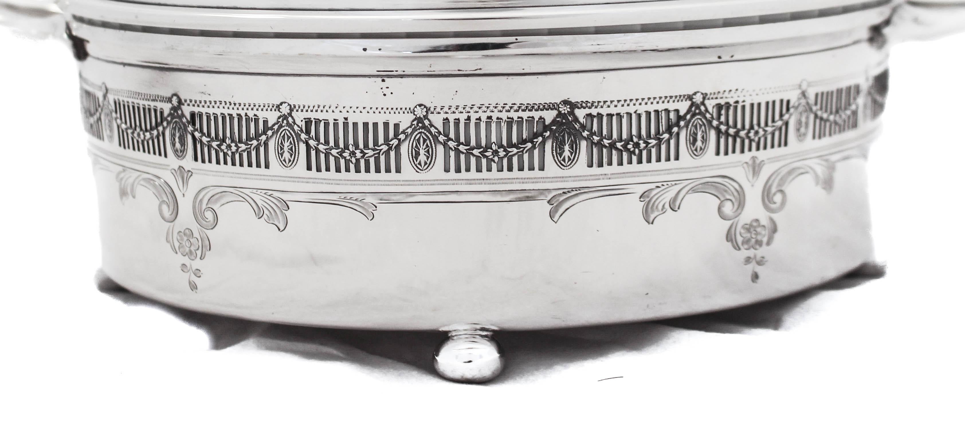 sterling silver casserole dish holder