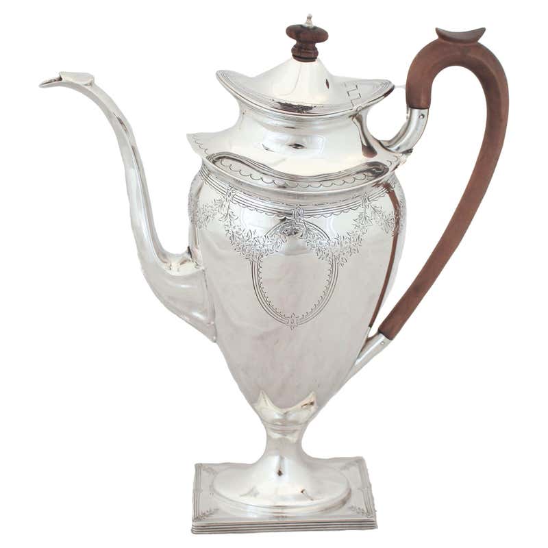 Antique 1730s Newcastle Sterling Silver Chocolate Pot For Sale at ...