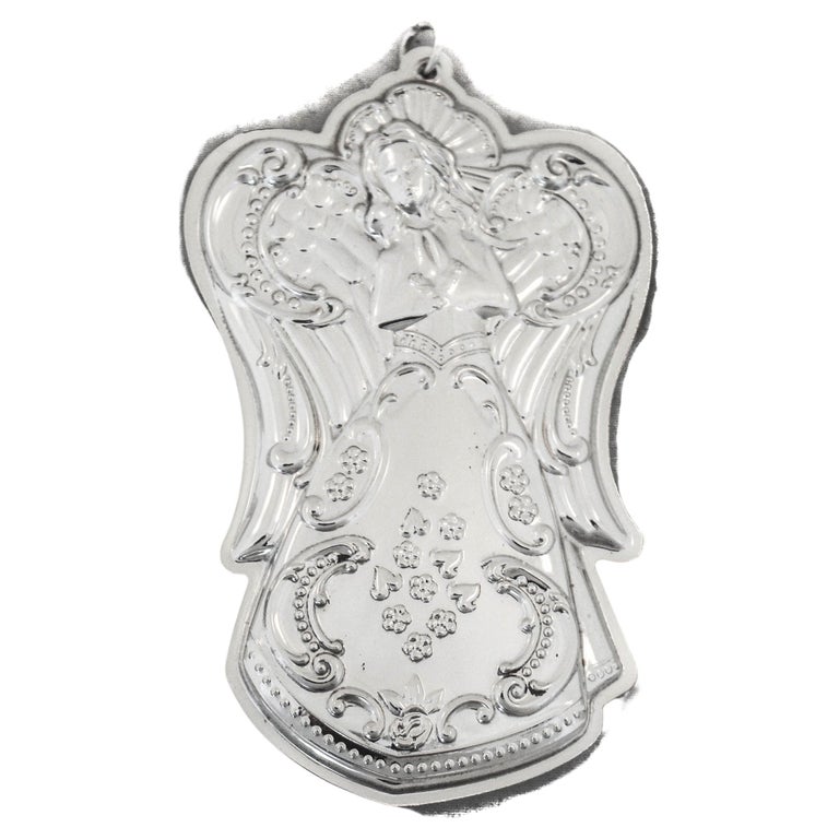 Sterling Christmas Angel Ornament For Sale at 1stDibs