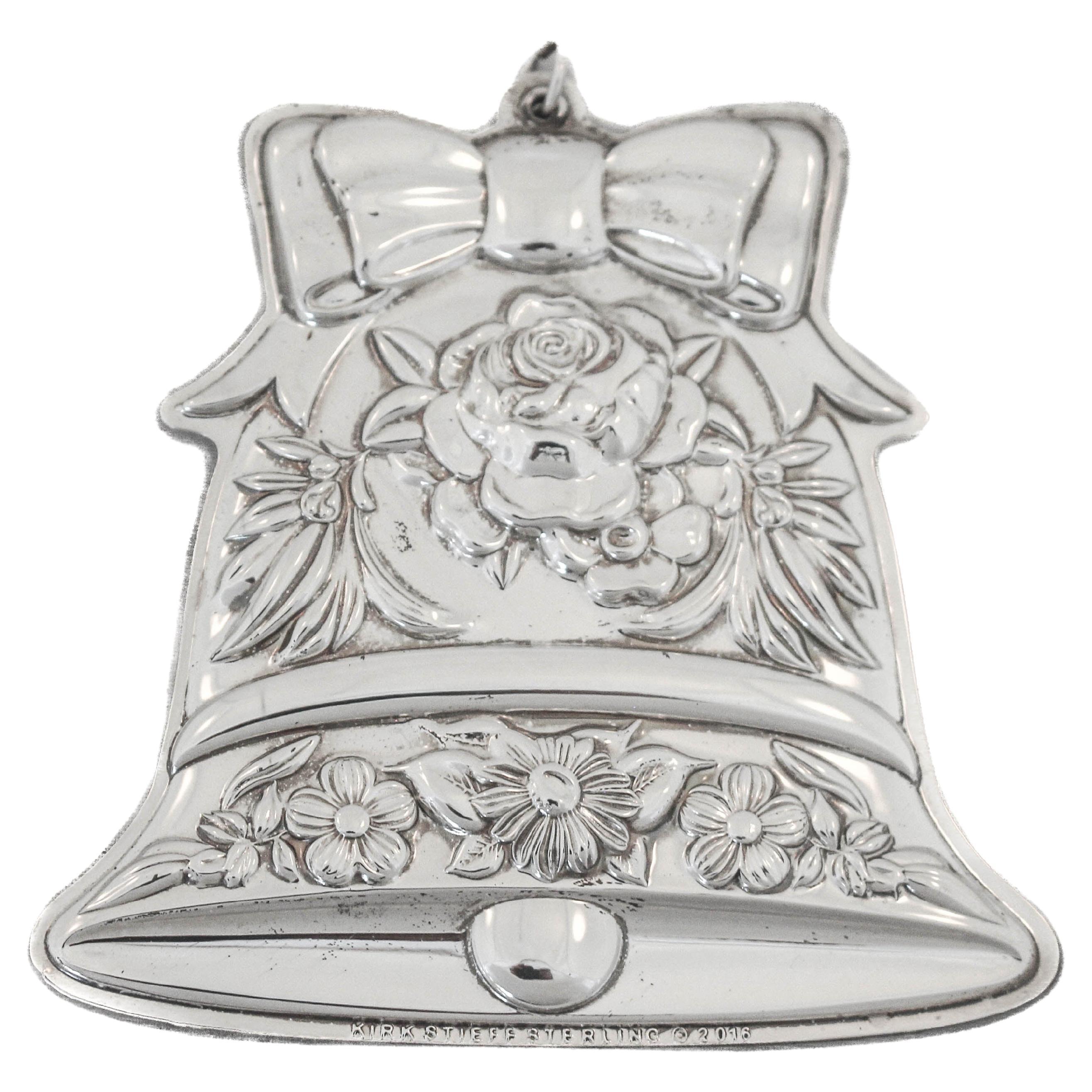 Sterling Christmas Bell Ornament For Sale