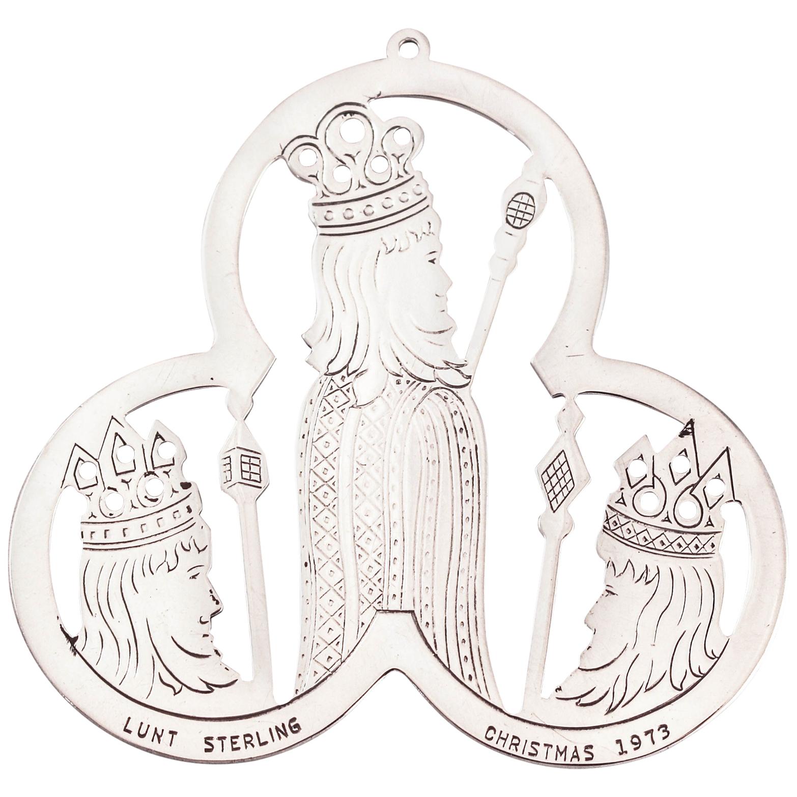 Sterling Christmas Three Wise Men Ornament For Sale
