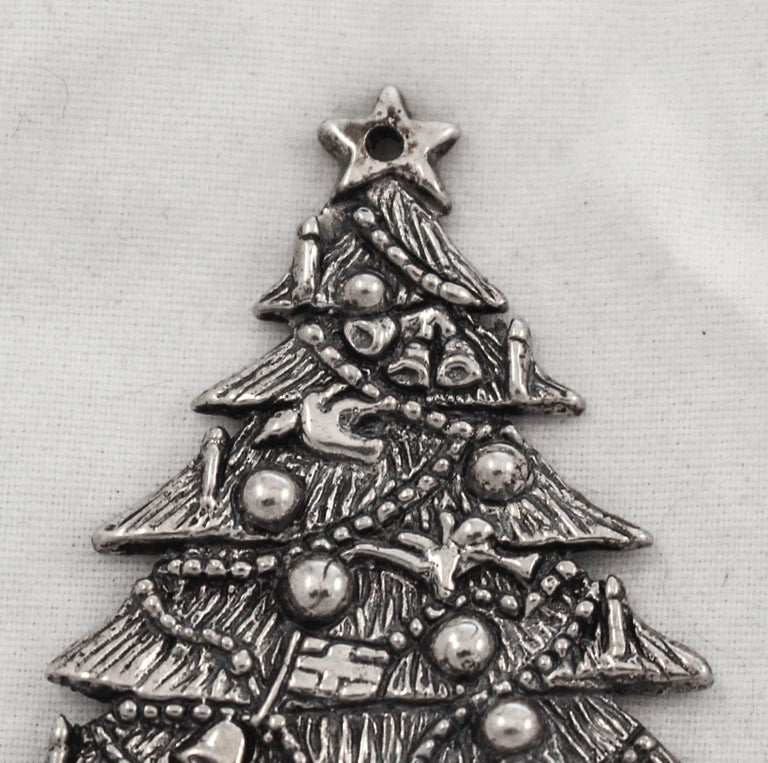 Sterling Christmas Tree Ornament at 1stDibs