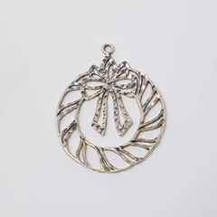 Sterling Christmas Wreath Ornament