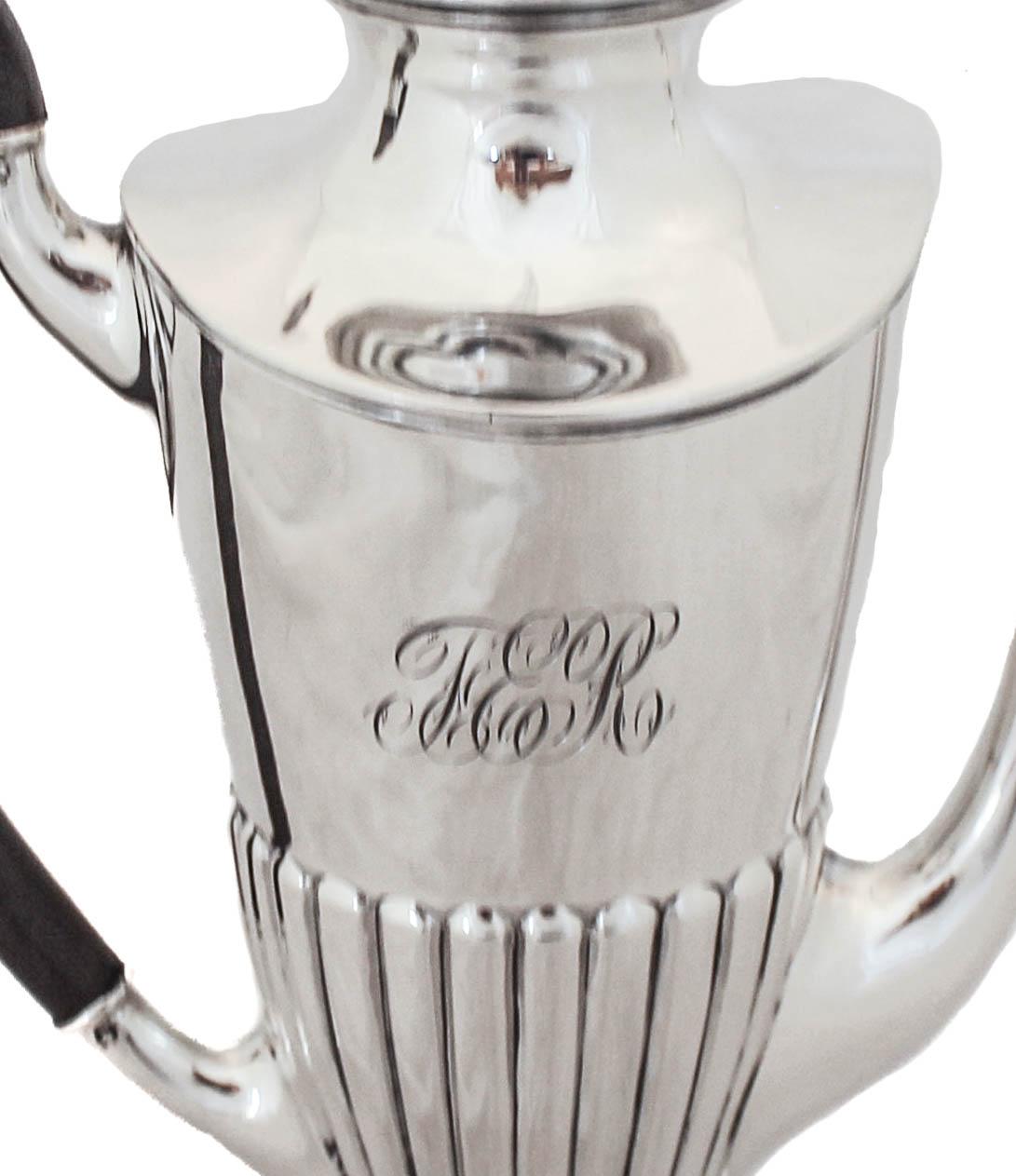 Late 19th Century Sterling Coffee/Tea Pot For Sale