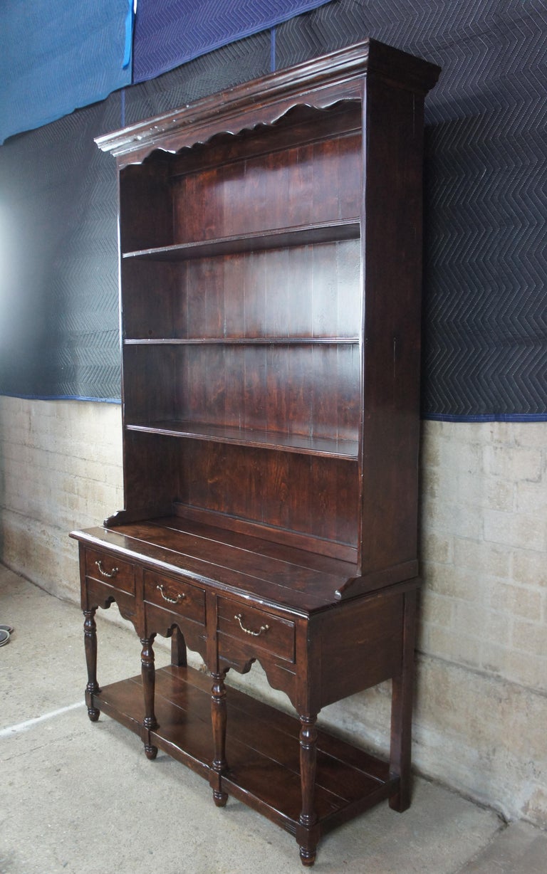 Sterling Collection English Pine Welsh Style Hutch Sideboard Cupboard H