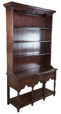 Sterling Collection English Pine Welsh Style Hutch Sideboard Cupboard H-014