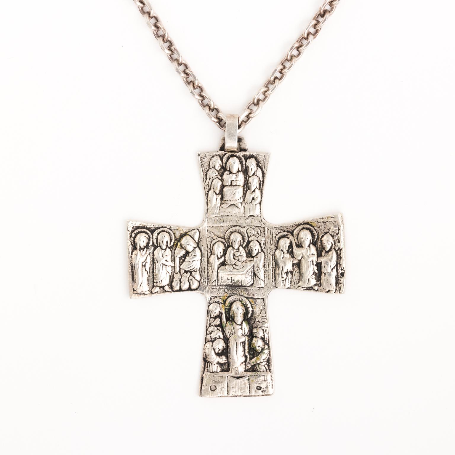 Victorian Sterling Cross Necklace