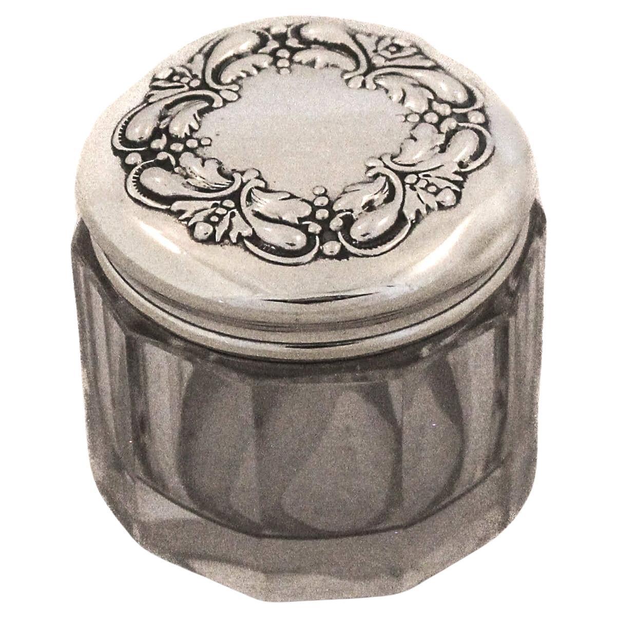 Sterling & Crystal Victorian Jar