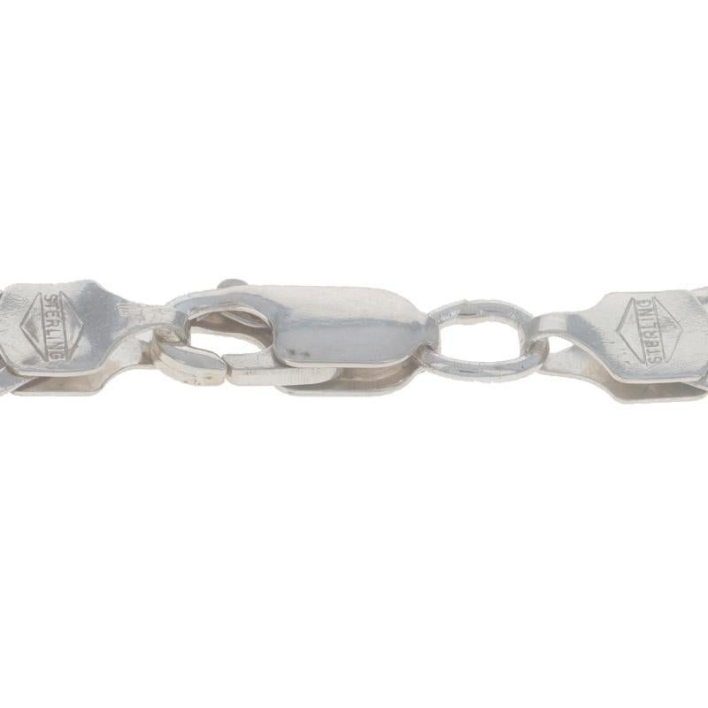 Catena Rambo in argento con taglio a diamante Collana unisex 20