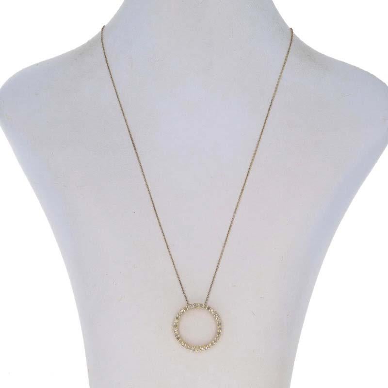 Taille ronde Collier d'éternité en argent sterling 17 3/4