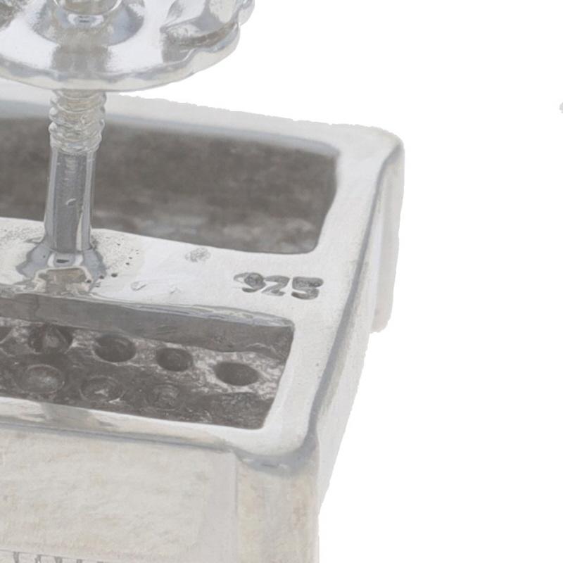 De las mujeres Pendientes grandes de diamantes de ley - 925 talla única .10ctw Atornillados en venta