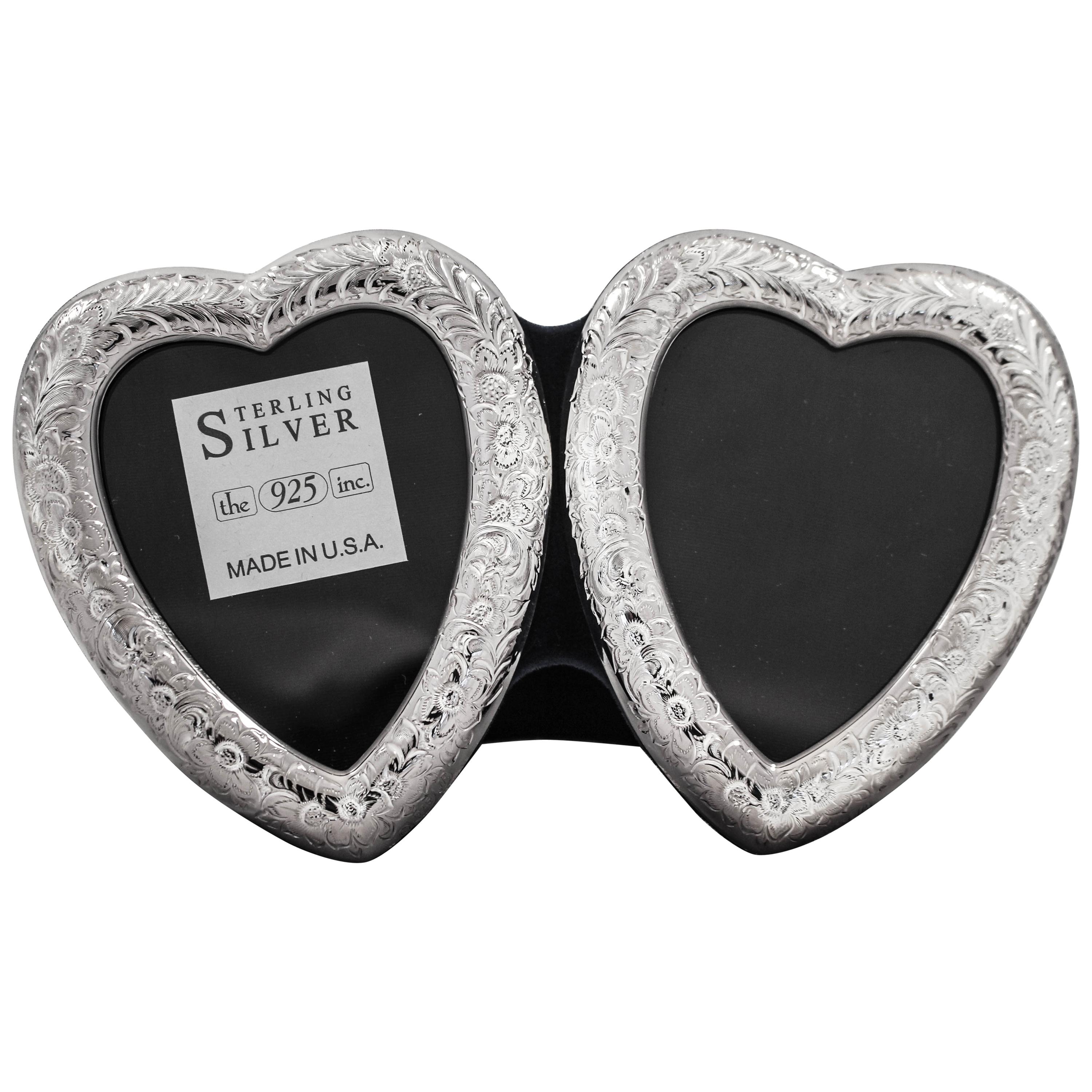 Sterling Double-Heart Frame