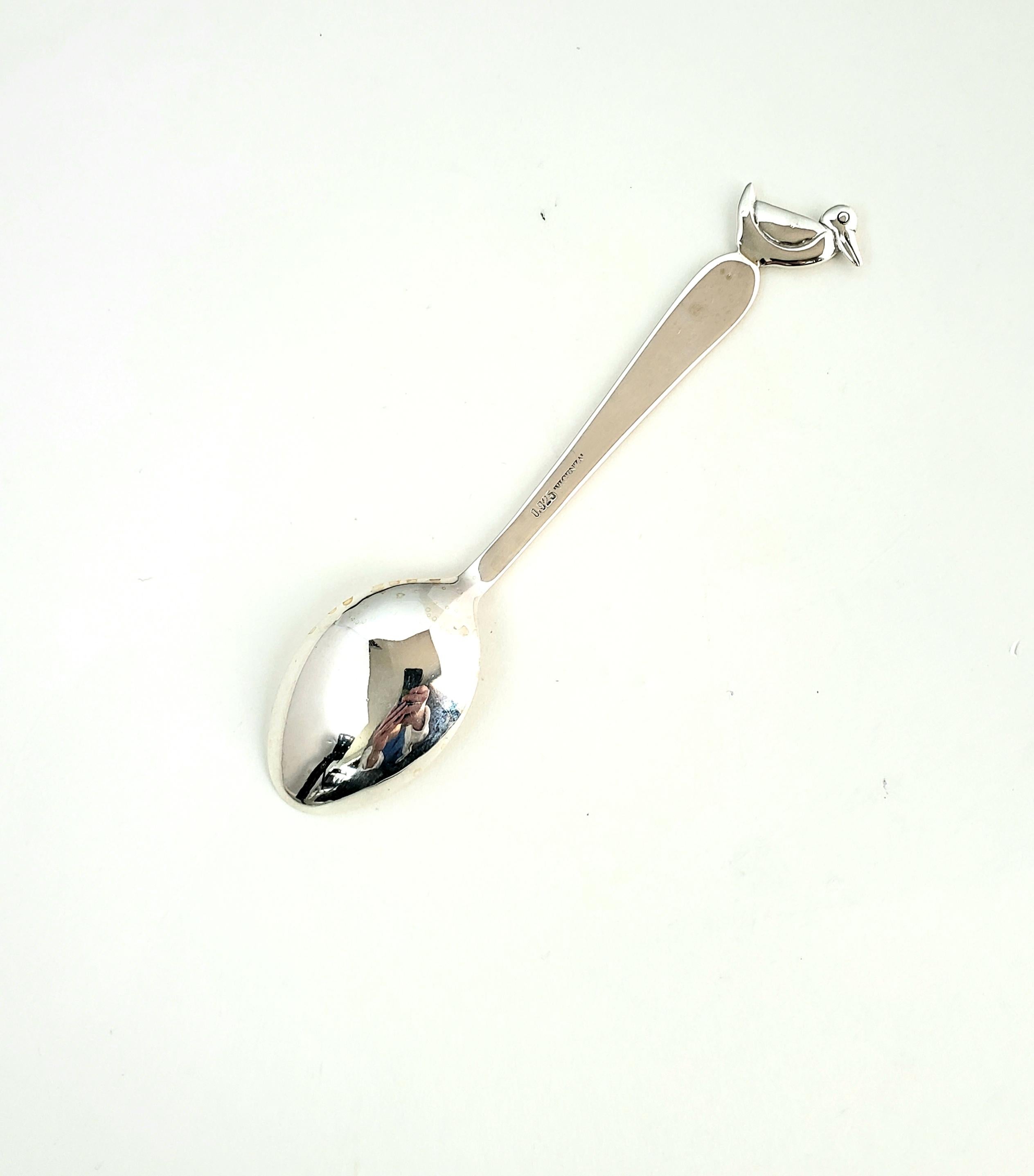 Sterling Duck Baby Spoon In Good Condition For Sale In Washington Depot, CT