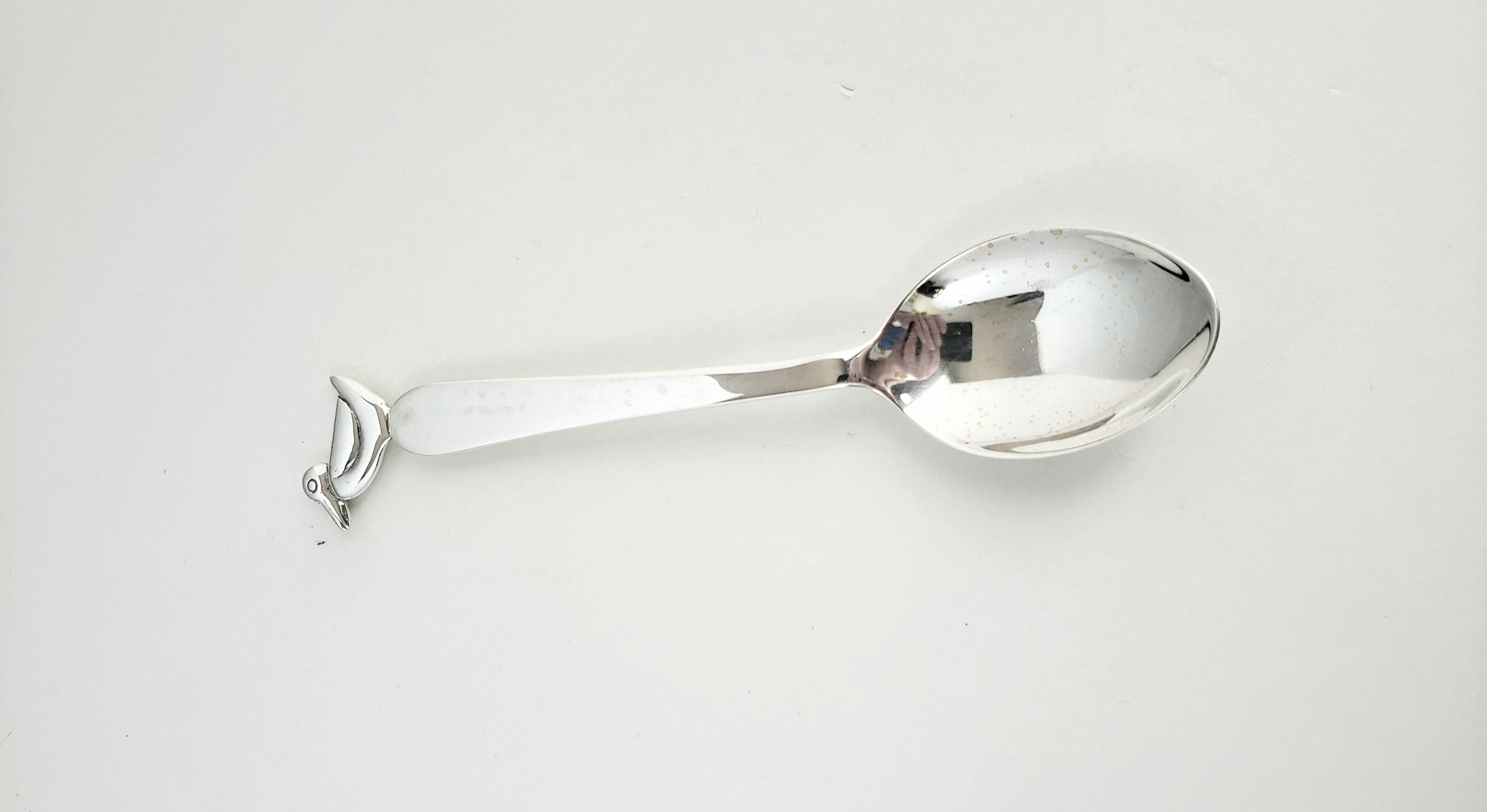 Sterling Duck Baby Spoon For Sale 1