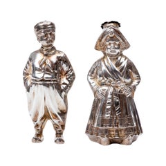 Sterling Dutch Boy and Girl Shakers